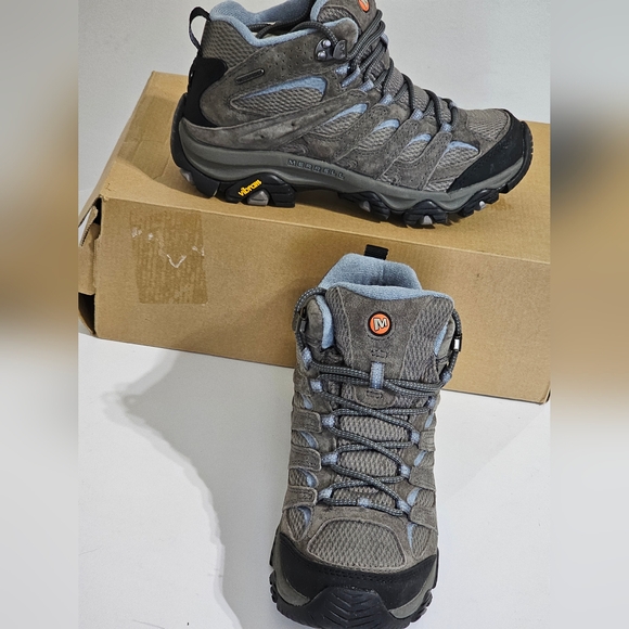 Merrell Women's Moab 3 Mid Waterproof Hiking Boot 7 Granite - Picture 14 of 16